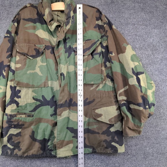 U.S. Army Mens Camo Cold Weather Field Coat Green Brown Size M Short - Picture 4 of 12